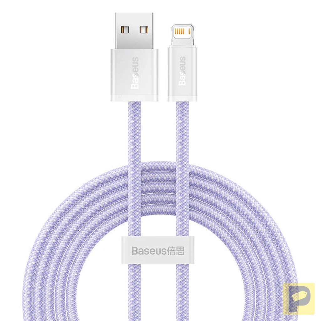 USB cable for Lightning Baseus Dynamic 2 Series, 2.4A, 2m (purple)