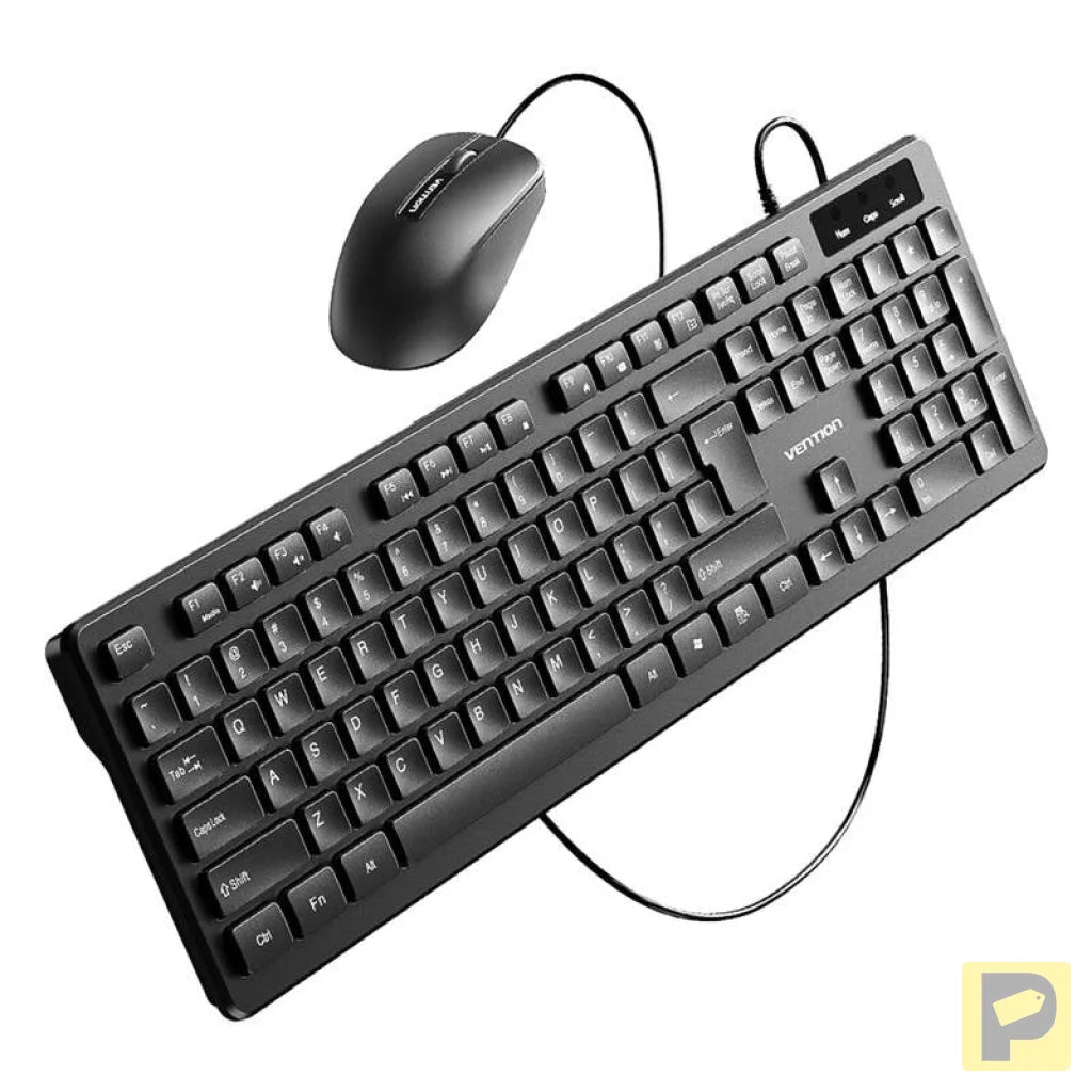 Vention KTCB0-EN Wired Keyboard + Mouse + Mouse Pad Set (Black)