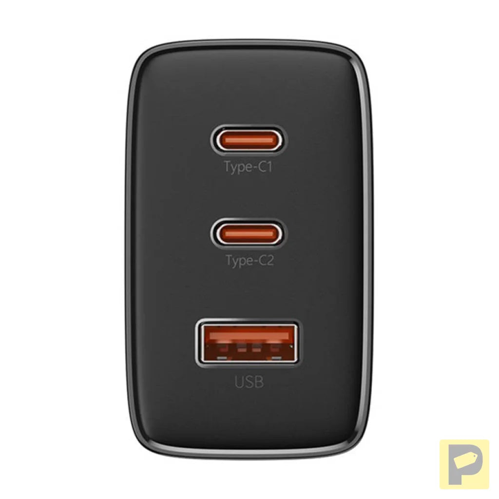 Wall charger Baseus OS-Cube Pro 2xUSB-C + USB, 65W (black)