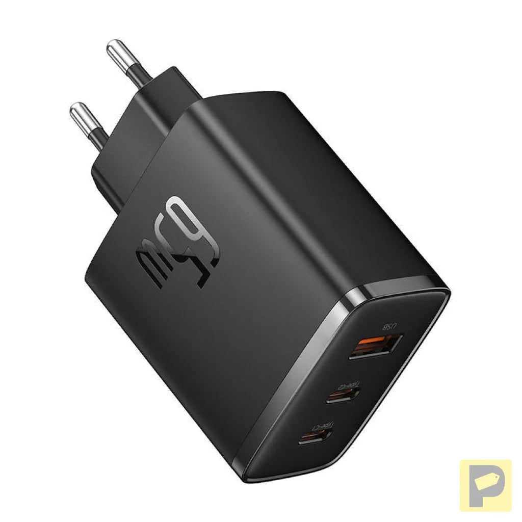 Wall charger Baseus OS-Cube Pro 2xUSB-C + USB, 65W (black)