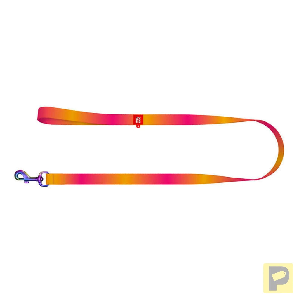 WAUDOG gradient nylon dog leash, 20mm wide, 122cm long, orange