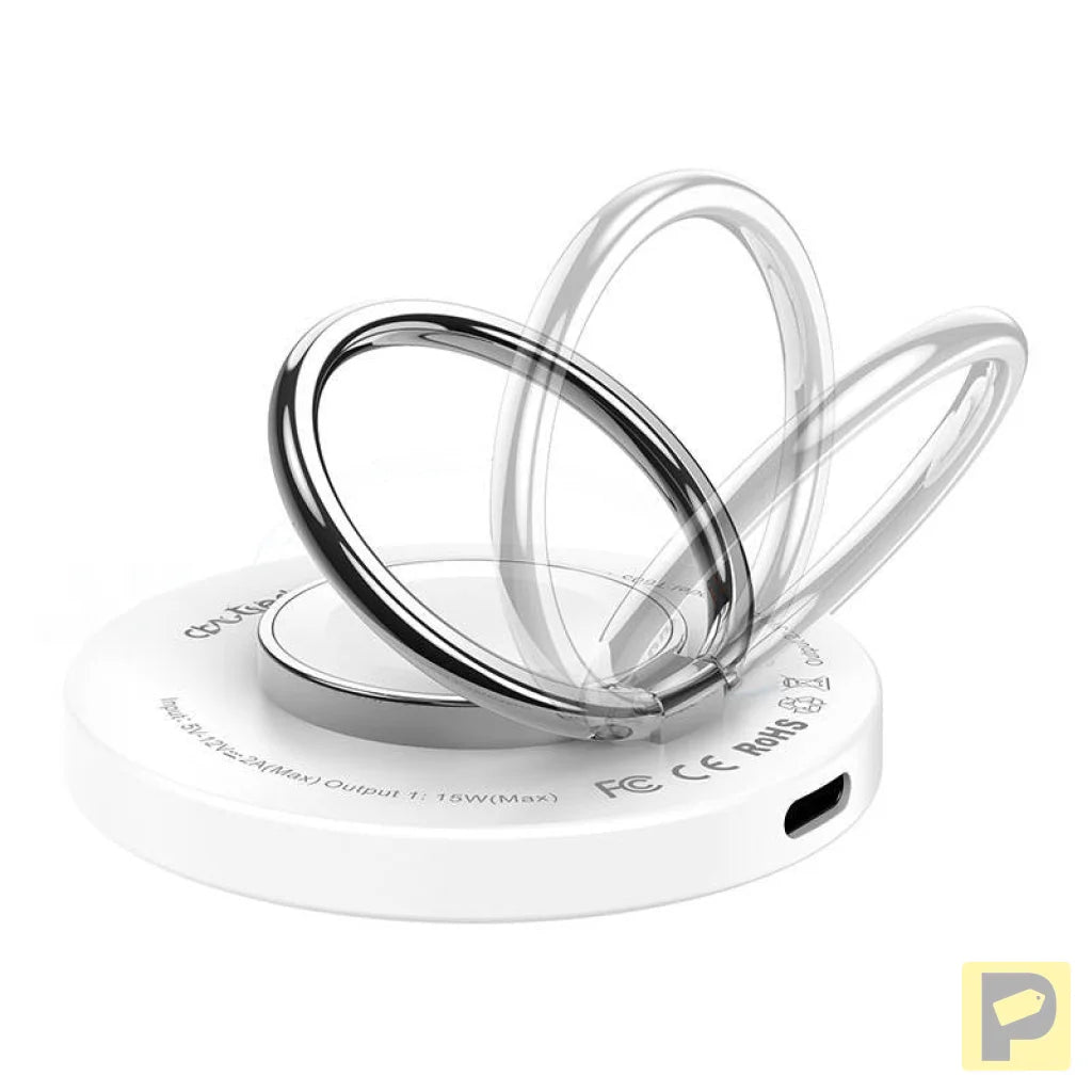 Wireless charger 2-in-1 Choetech T603-F, holder (white)