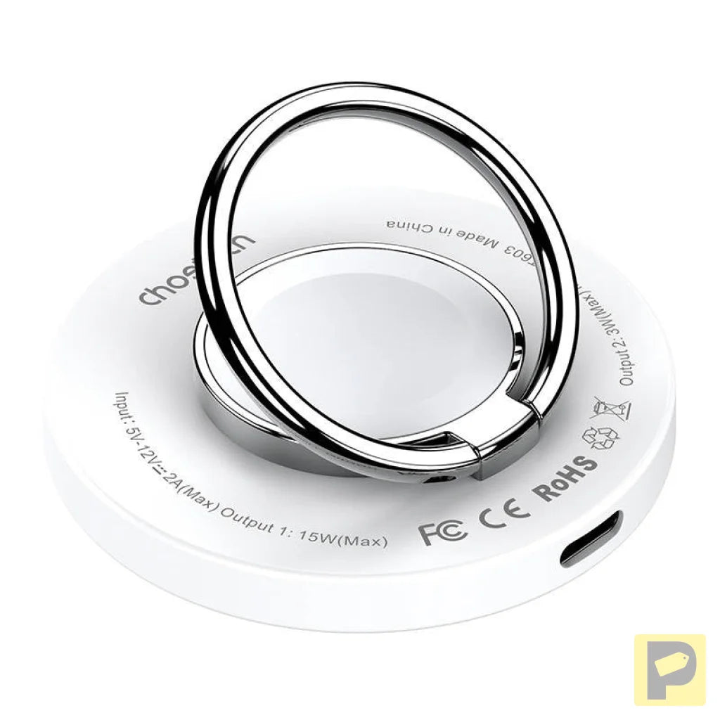 Wireless charger 2-in-1 Choetech T603-F, holder (white)