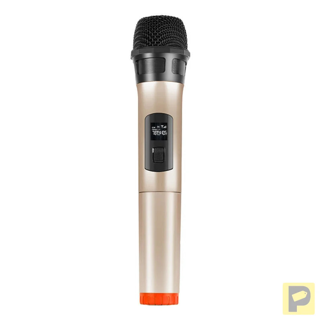 Wireless dynamic microphone UHF PULUZ PU628J 3.5mm (gold)