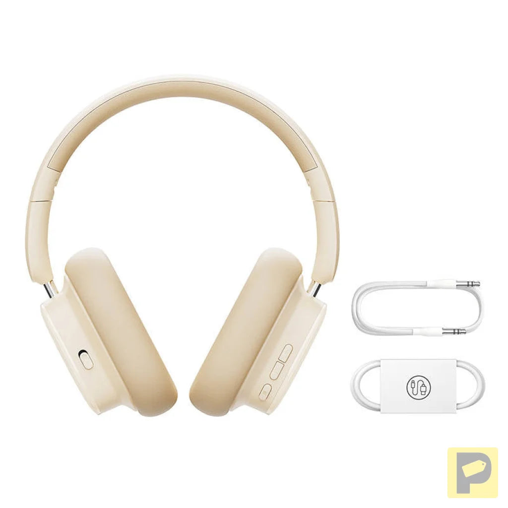 Wireless Headphones with Noise-Cancellation Baseus Bowie H1i (White)