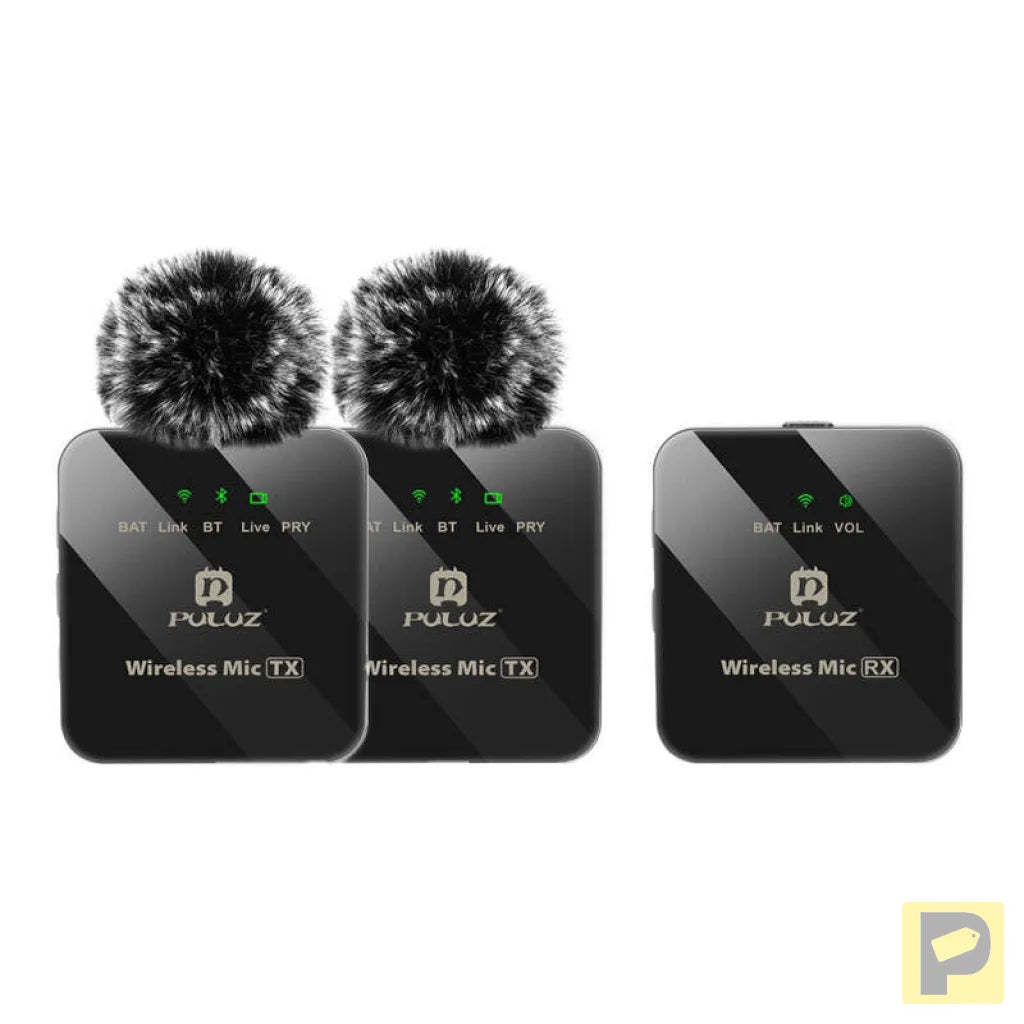 Wireless Lavalier Microphone PULUZ 2 TX + 1 RX