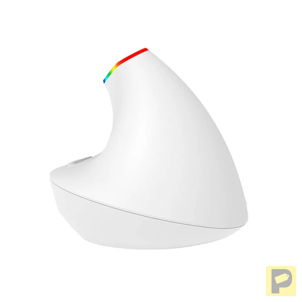 Wireless Vertical Mouse Delux M618C 2.4G 1600DPI RGB (white)
