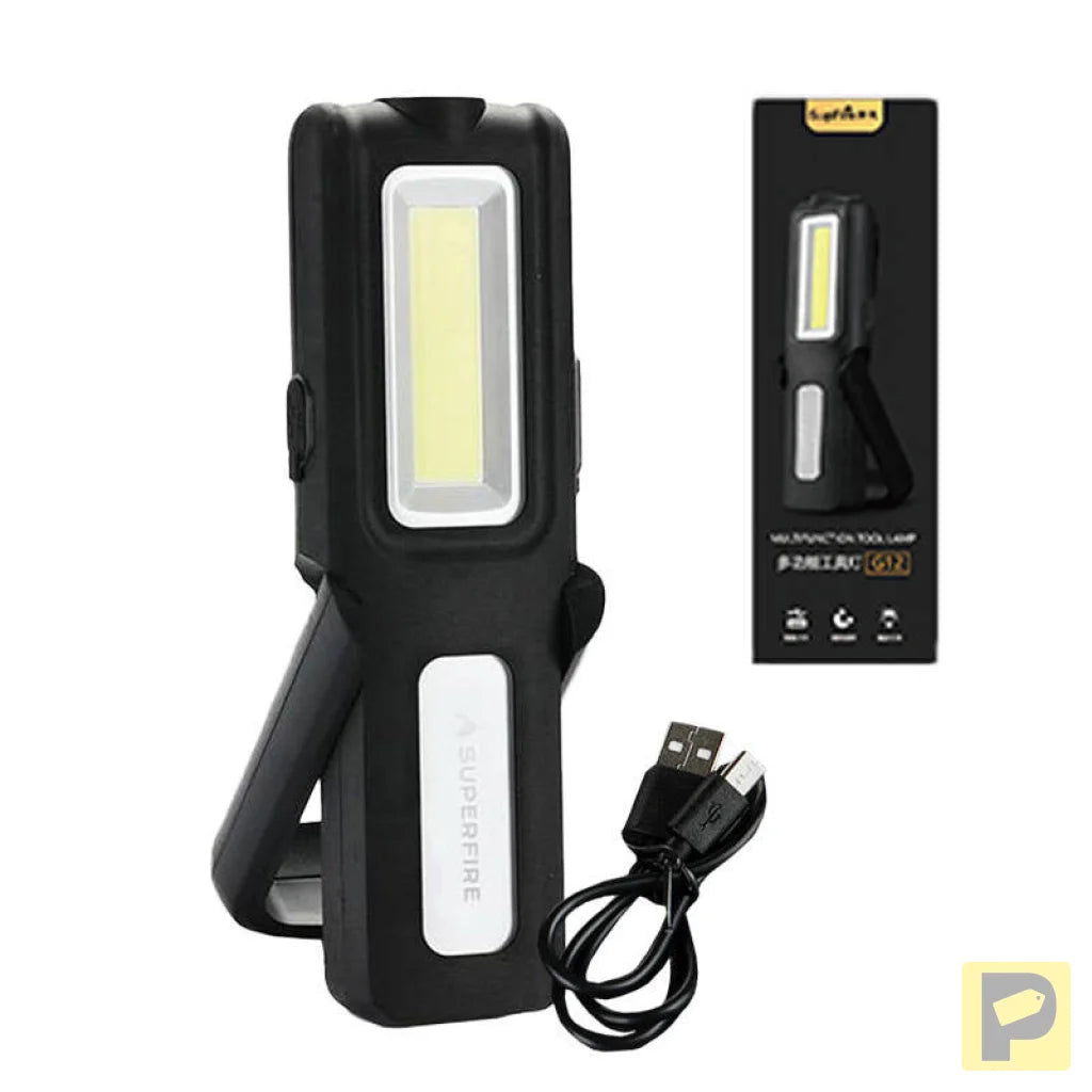 Workshop flashlight Superfire G12, 566lm, USB