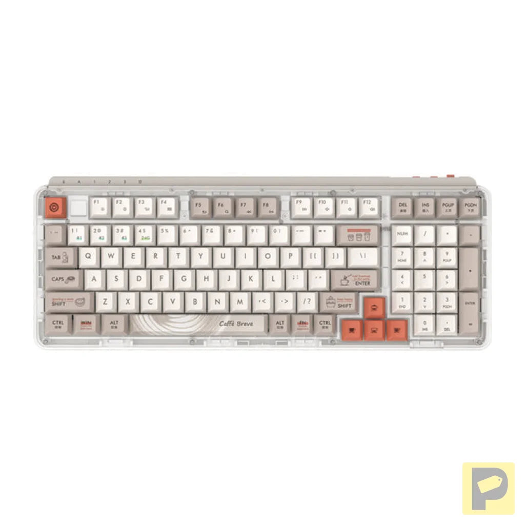 Z980 ProMax MIIIW 2.4G Wireless Keyboard (Coffee)