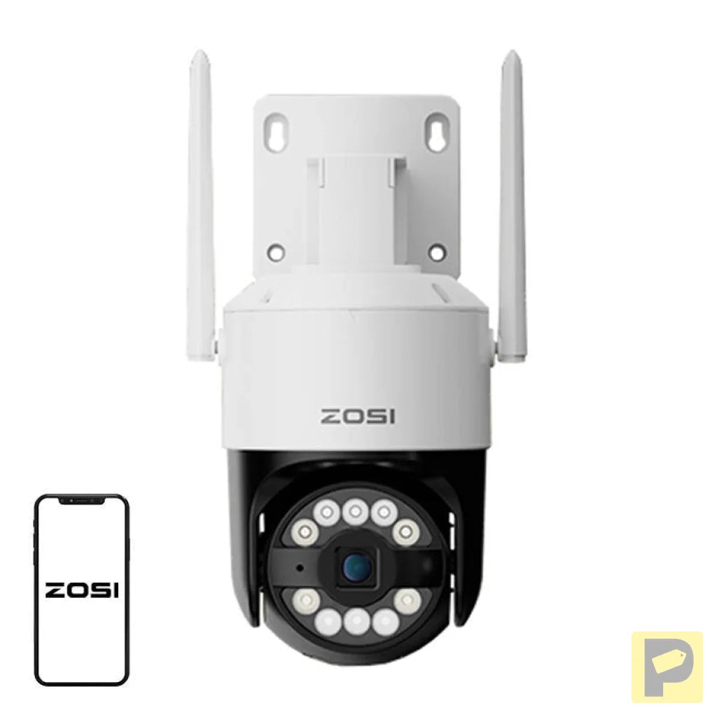 ZOSI C296 WiFi 8MP dual Pan Tilt IP66 outdoor camera + 32GB microSD card