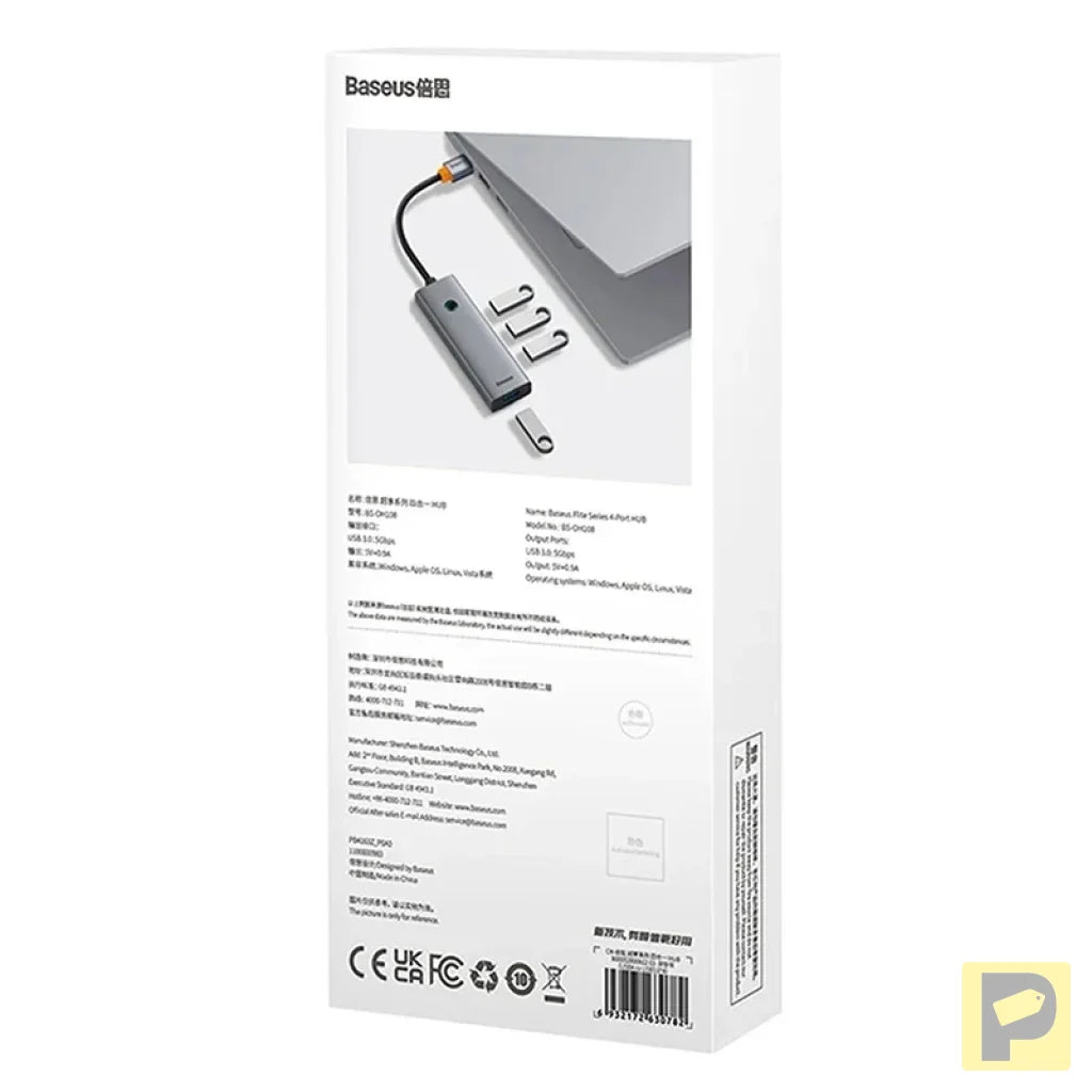4in1 Hub Baseus  UltraJoy USB-A do 4xUSB 3.0 (space grey)