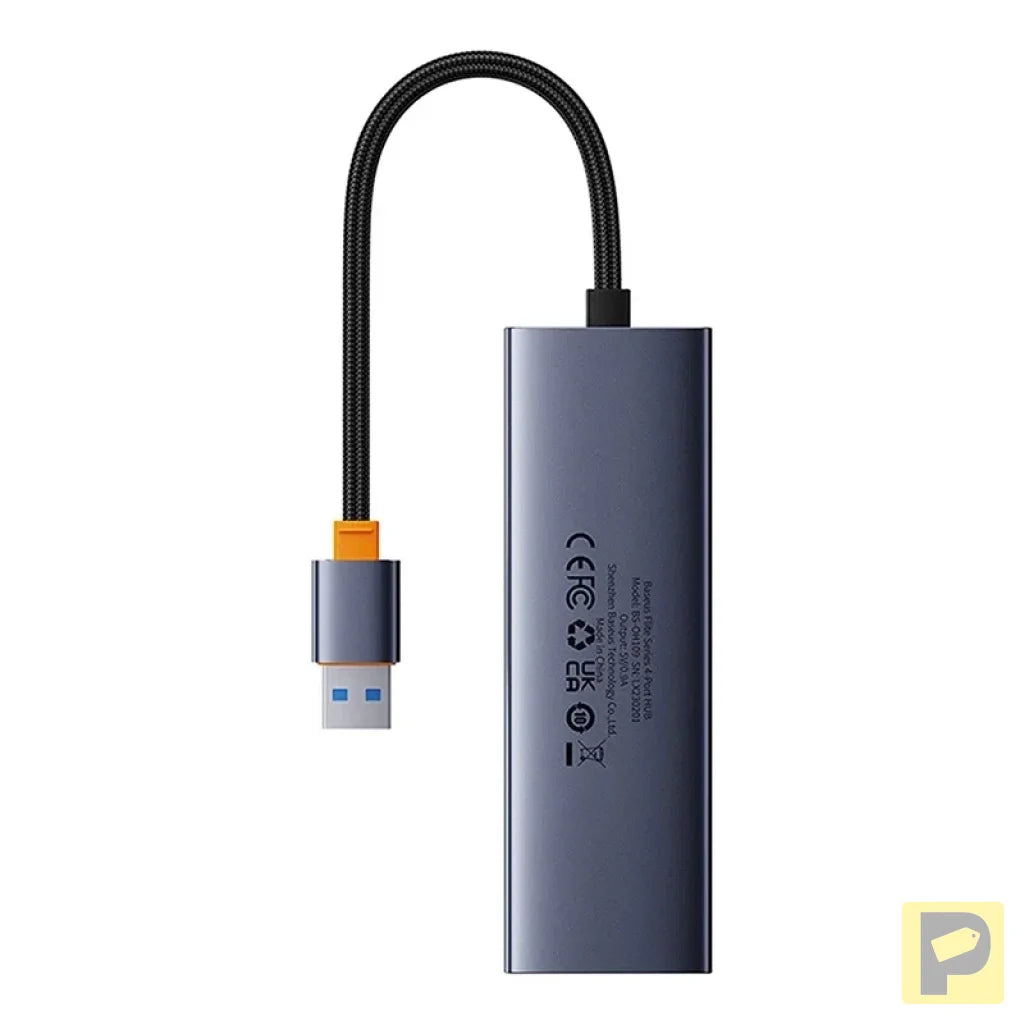 4in1 Hub Baseus  UltraJoy USB-A to USB 3.0 + RJ45 (space grey)
