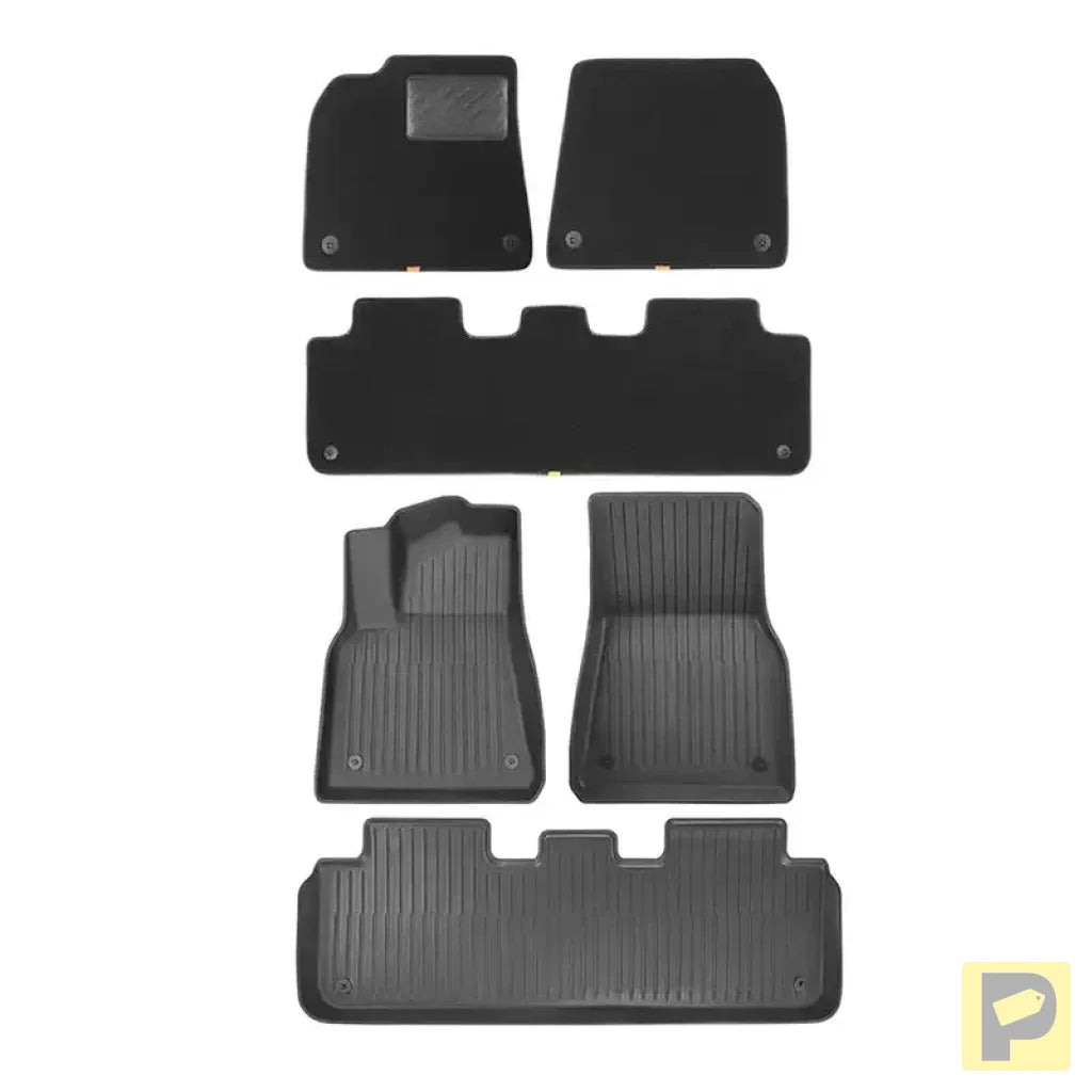 6-Piece Floor Mat for Tesla Baseus T-Space Series (black)