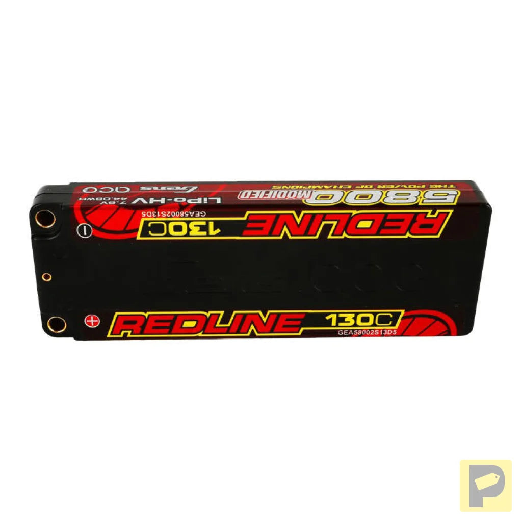 Accumulator Gens ace Redline Series 5800mAh 7.6V 130C 2S1P HardCase 56# HV Ultra LCG LiPo
