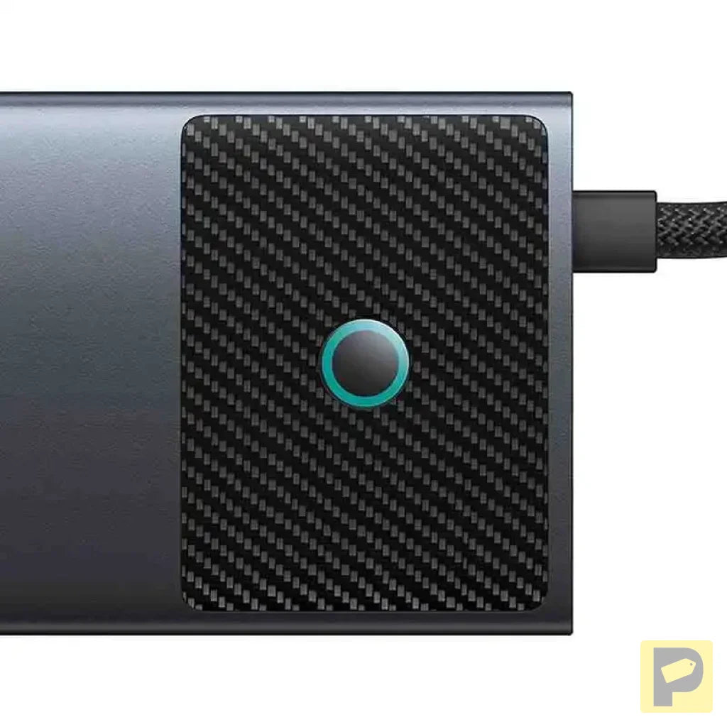 Adapter Hub 10in1 Baseus USB-C - 2xHDMI, 3xUSB-A, USB-C, RJ45, SD/TF, PD (black)