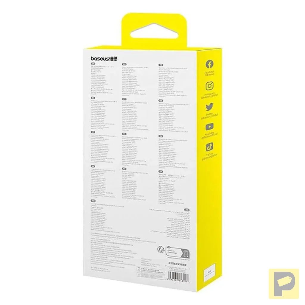 Adapter Hub 10in1 Baseus USB-C - 2xHDMI, 3xUSB-A, USB-C, RJ45, SD/TF, PD (black)