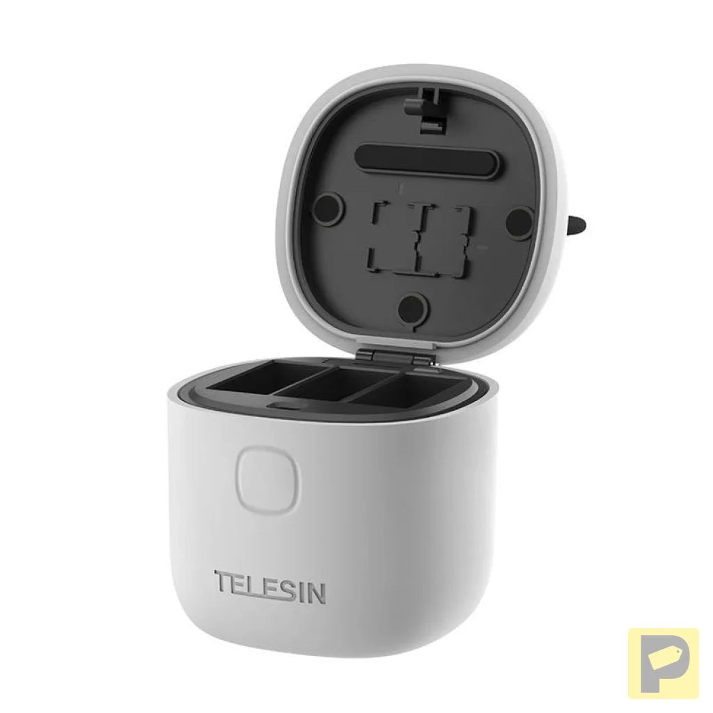 Allin box Telesin waterproof three-channel charger + 2 batteries for GoPro Hero 12 / Hero 11 / Hero 10 / Hero 9 (GP-BTR-905-GY-B)