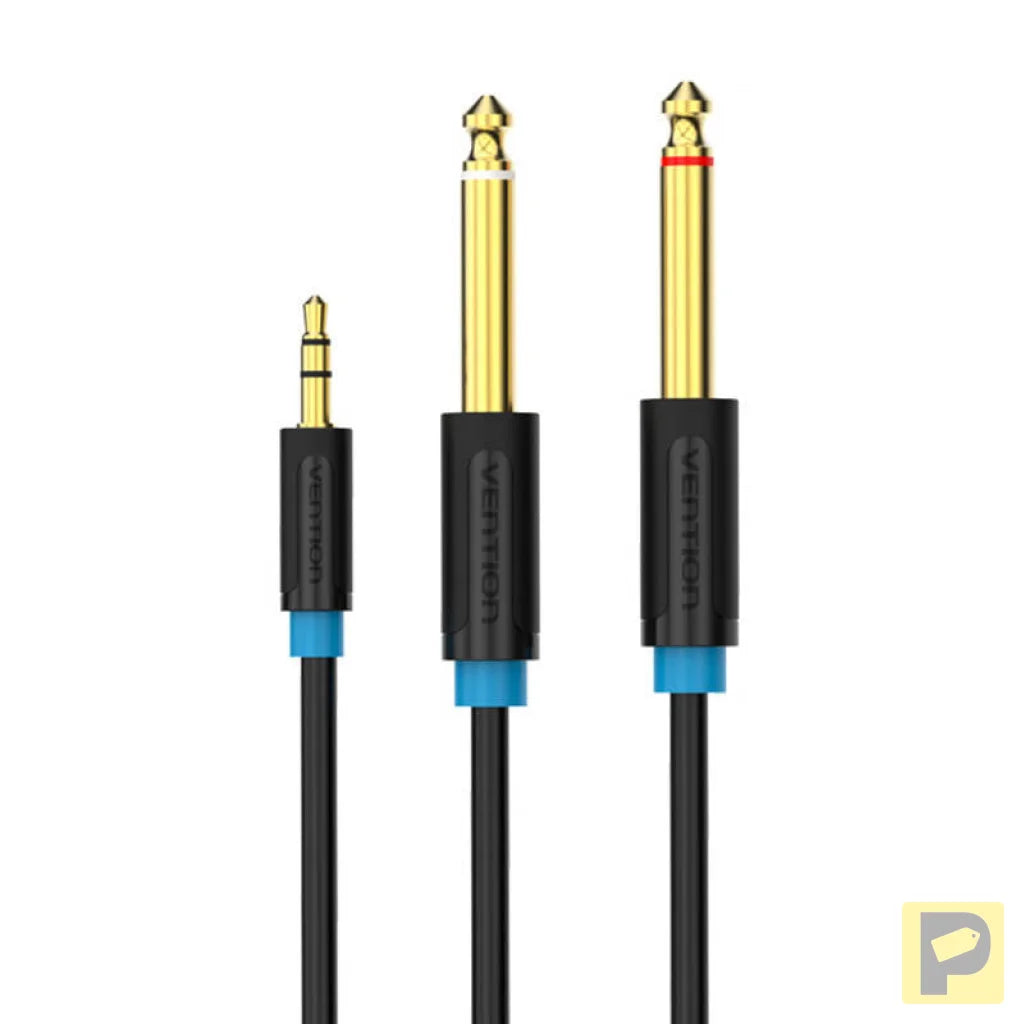 Audio Cable TRS 3.5mm to 2x 6.35mm Vention BACBJ 5m Black