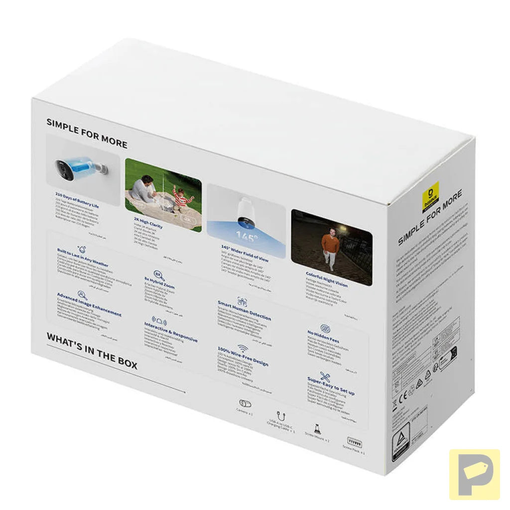 Baseus B1 2k Outdoor Camera (White)