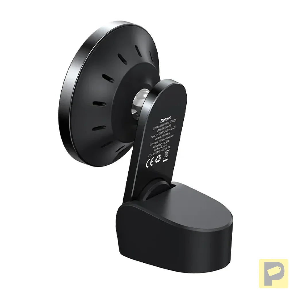 Baseus Big Energy car mount with wireless charger 15W for Iphone 12 / Iphone 13 (Black)