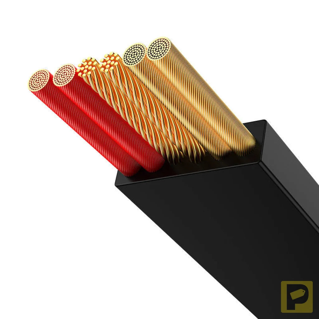 Baseus Bright Mirror 3, USB 3-in-1 cable for micro USB / USB-C / Lightning 66W / 2A 1.1m (Black)