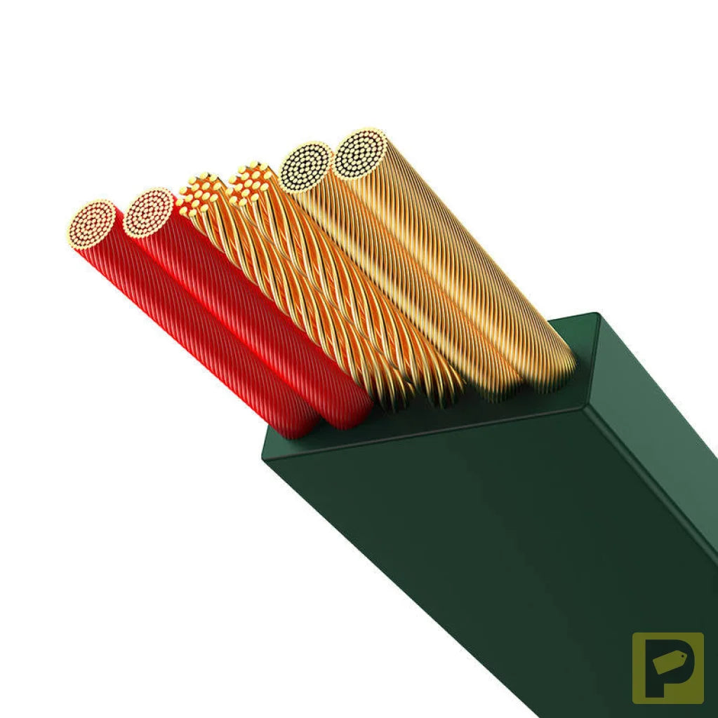 Baseus Bright Mirror 3, USB 3-in-1 cable for micro USB / USB-C / Lightning 66W / 2A 1.1m (Green)