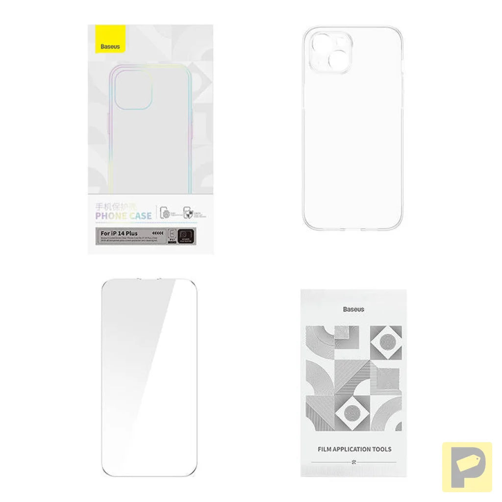 Baseus Crystal Series Magnetic Case for iPhone 14 Plus + tempered glass