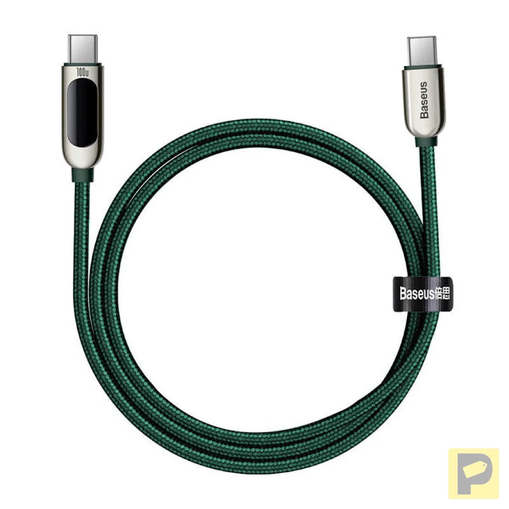 Baseus Display Cable USB-C to USB-C 100W 1m (green)