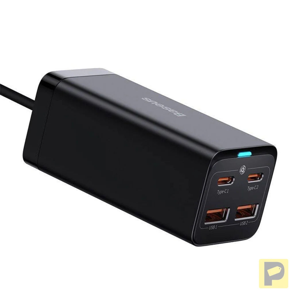 Baseus GaN3 Pro wall charger 2xUSB-C + 2xUSB, 100W (black)