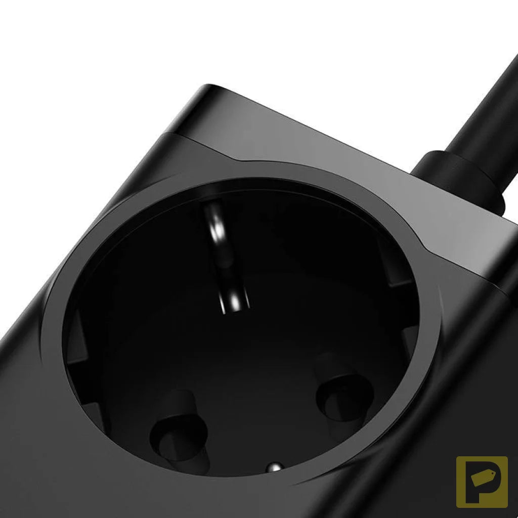 Baseus GaN3 Pro wall charger / powerstrip 2xUSB + 2xUSB-C + AC, 100W (black)