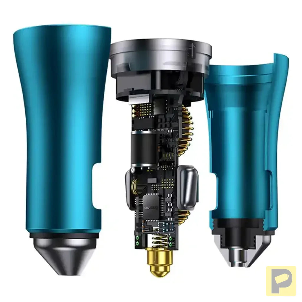 Baseus Golden Contactor Pro car charger, 2x USB-C, 40W (blue)