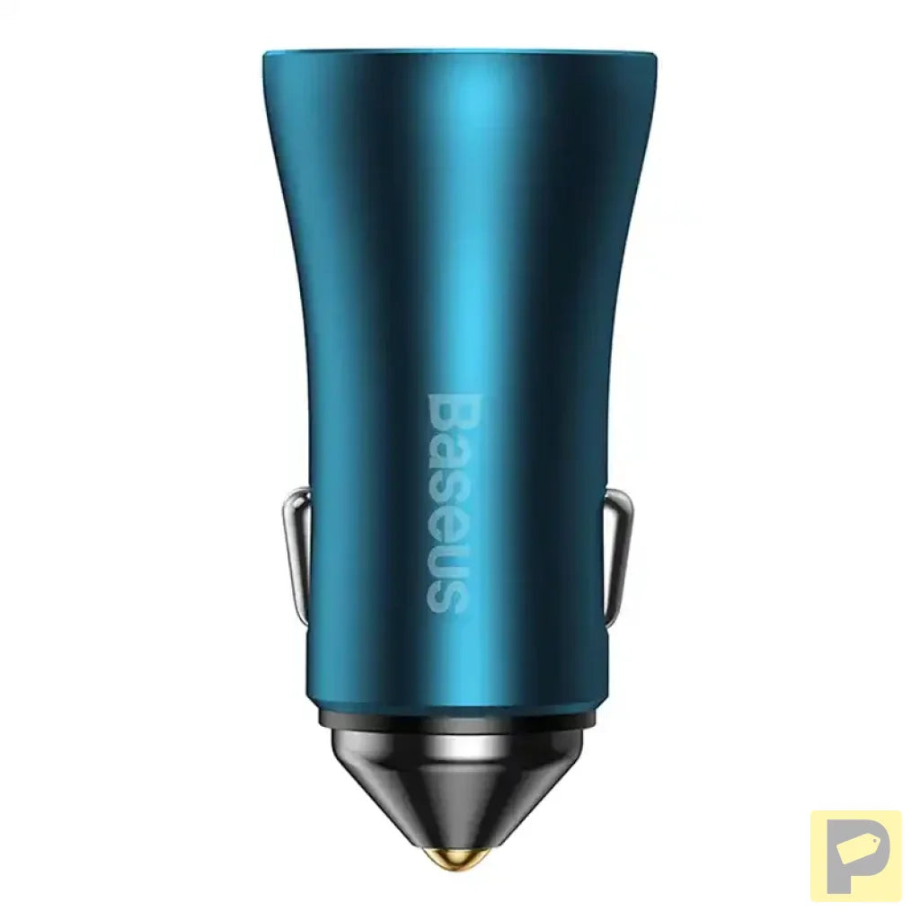 Baseus Golden Contactor Pro car charger, 2x USB-C, 40W (blue)