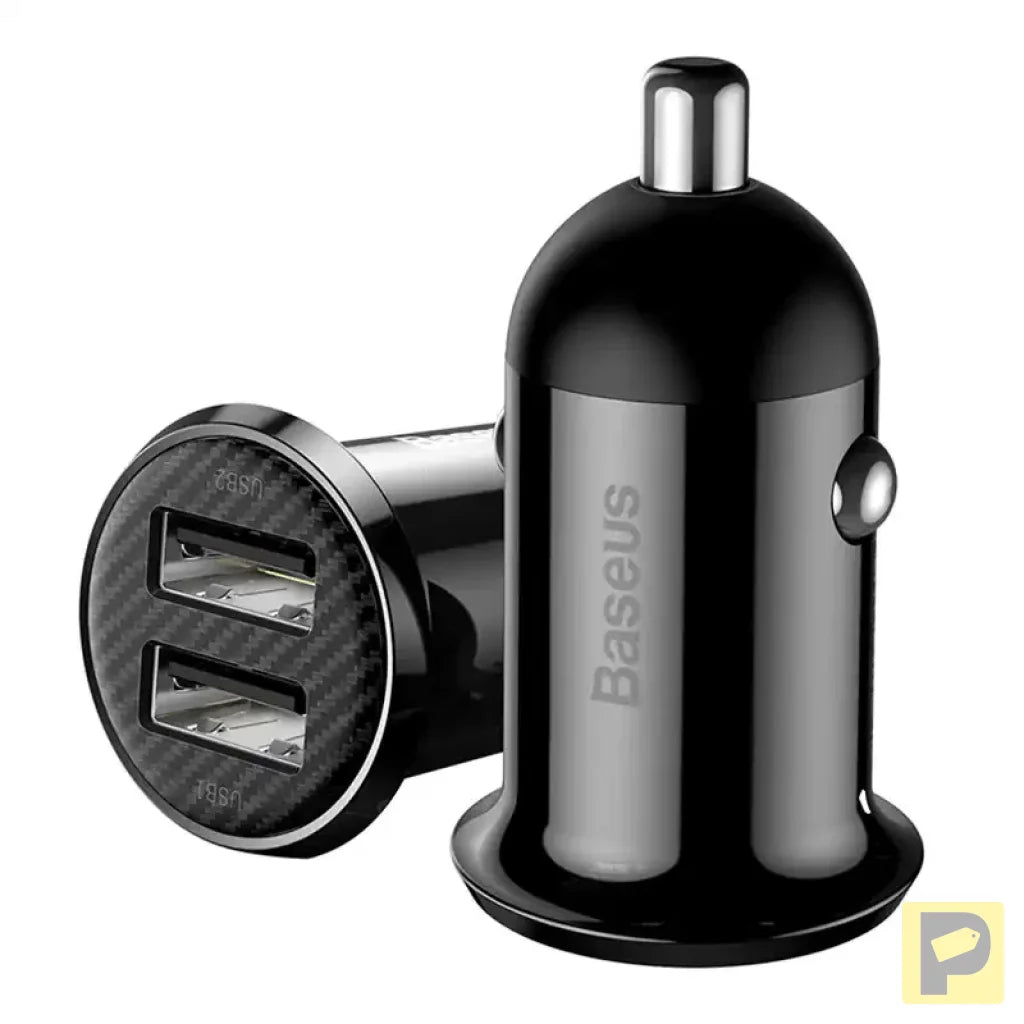 Baseus Grain Pro Car Charger 2x USB 4.8A (black)