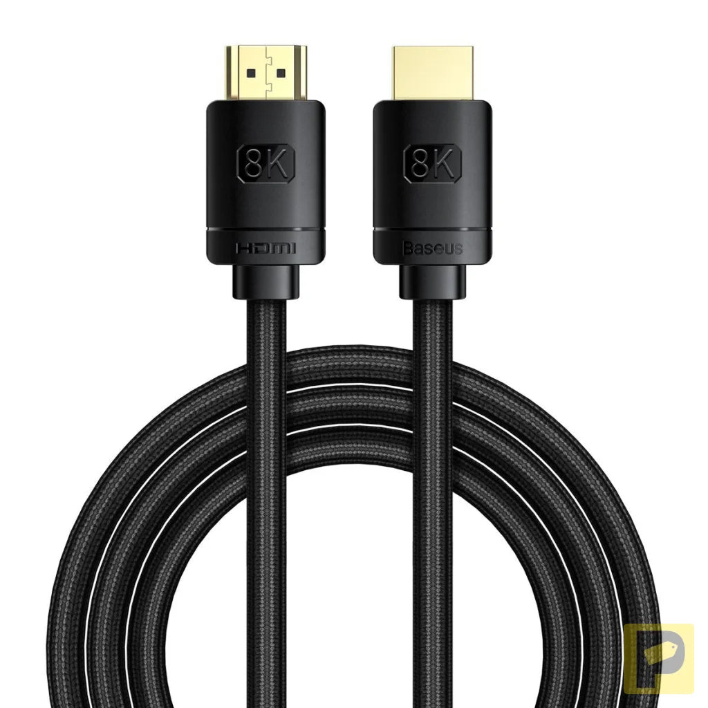 Baseus High Definition Series HDMI 2.1 cable, 8K 60Hz, 3D, HDR, 48Gbps, 2m (black)