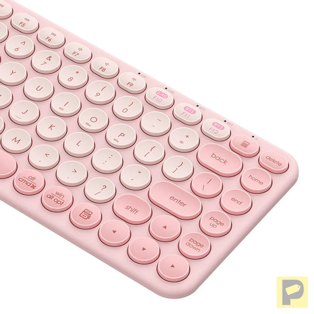 Baseus K01A Wireless Tri-Mode Keyboard Baby Pink