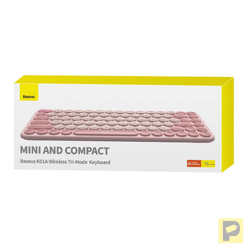 Baseus K01A Wireless Tri-Mode Keyboard Baby Pink