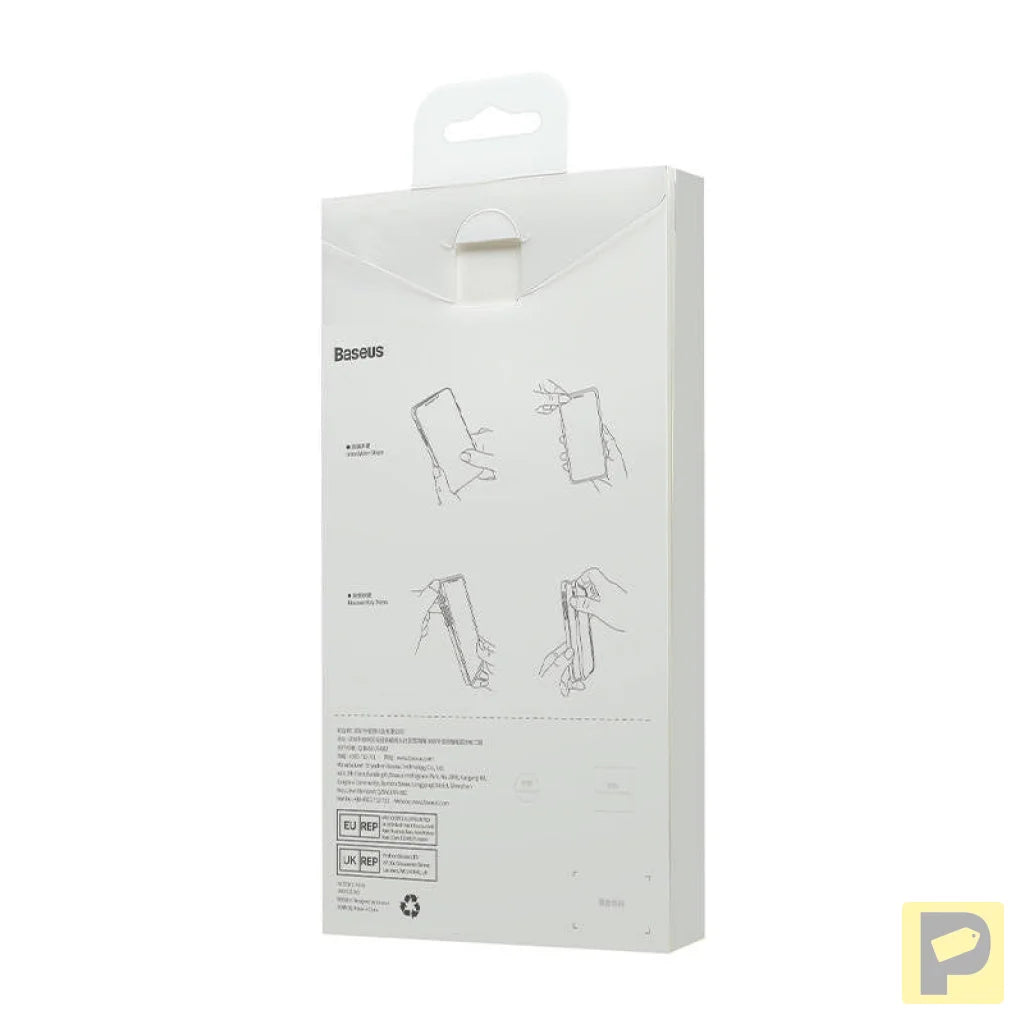 Baseus Liquid Silica Gel Case for iPhone 14 Pro (Elderberry)+ tempered glass + cleaning kit