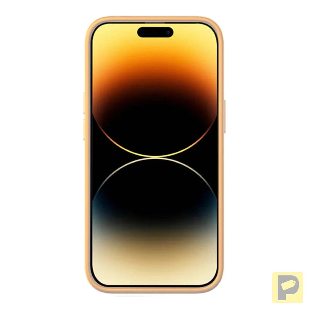 Baseus Liquid Silica Gel Case for iPhone 14 Pro Max (Sunglow)+ tempered glass + cleaning kit