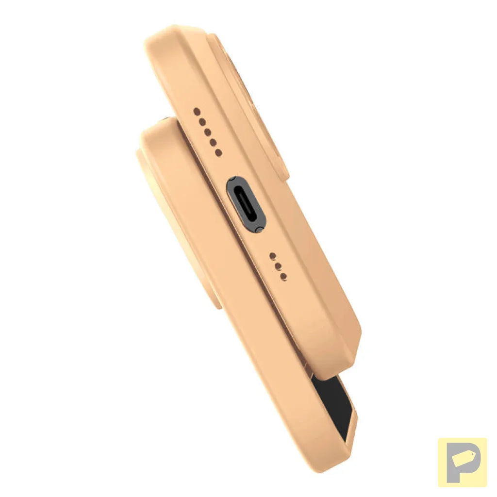 Baseus Liquid Silica Gel Case for iPhone 14 Pro Max (Sunglow)+ tempered glass + cleaning kit