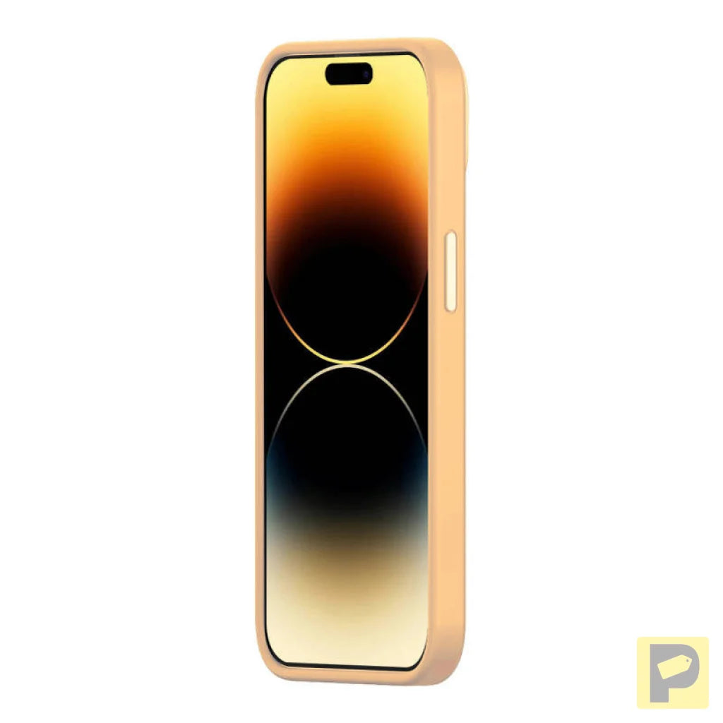 Baseus Liquid Silica Gel Case for iPhone 14 Pro Max (Sunglow)+ tempered glass + cleaning kit