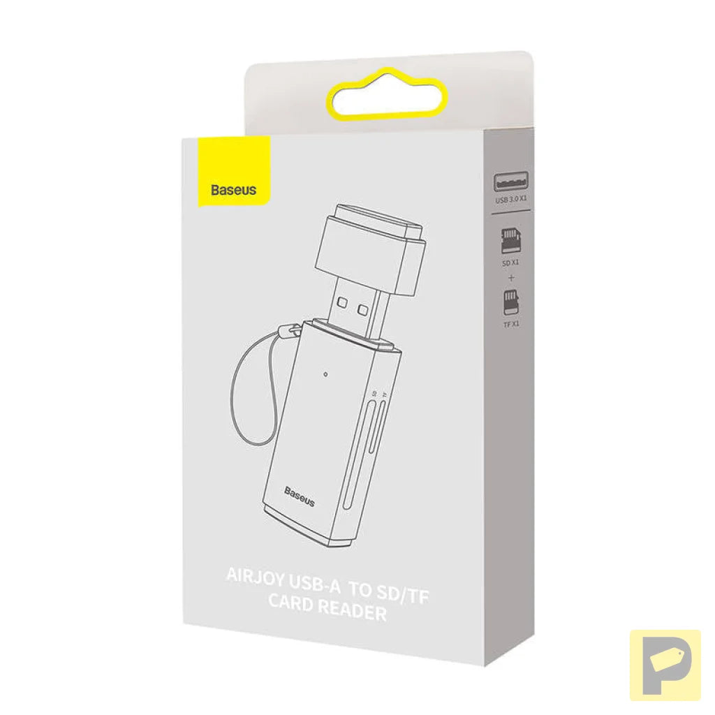 Baseus Lite Series SD/TF memory card reader, USB (gray)