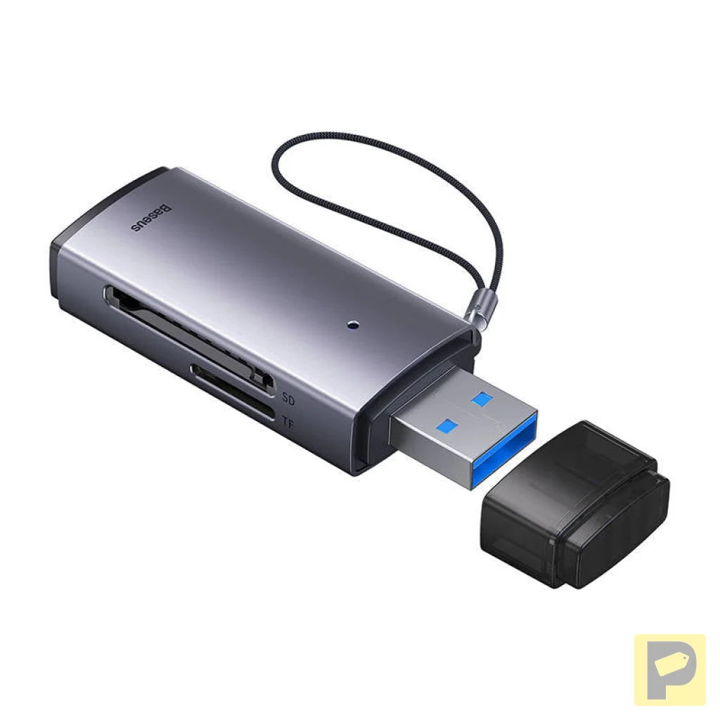 Baseus Lite Series SD/TF memory card reader, USB (gray)