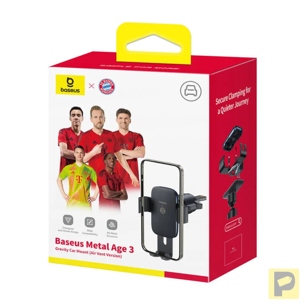 Baseus Metal Age 3 Car Holder (black) Bayern Edition