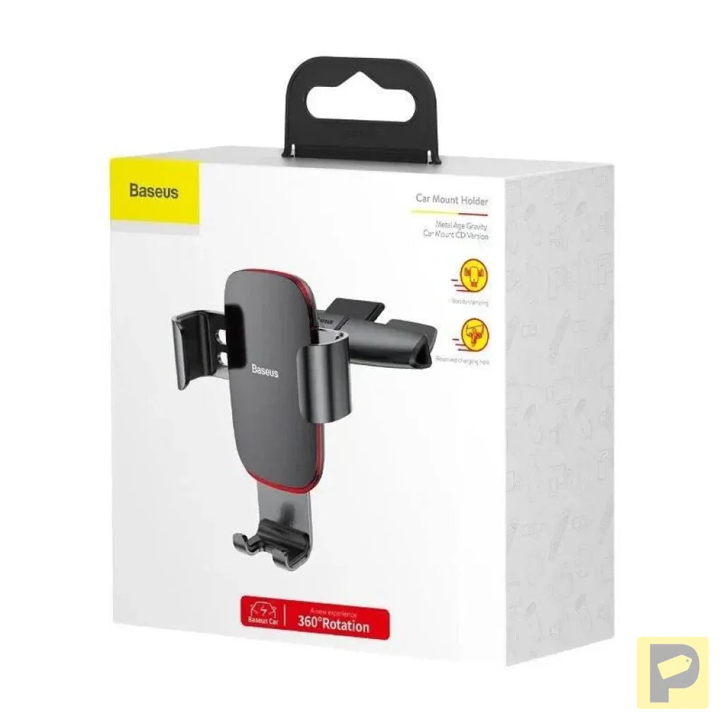 Baseus Metal Age Gravitational Holder for CD slot (Black)