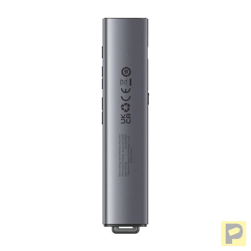 Baseus Orange Dot Multifunctional remote control for presentation, with a red laser pointer - gray