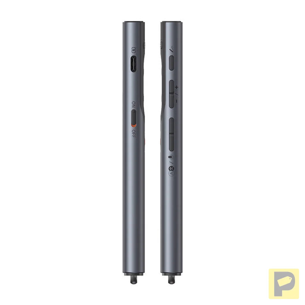 Baseus Orange Dot Multifunctional remote control for presentation, with a red laser pointer - gray