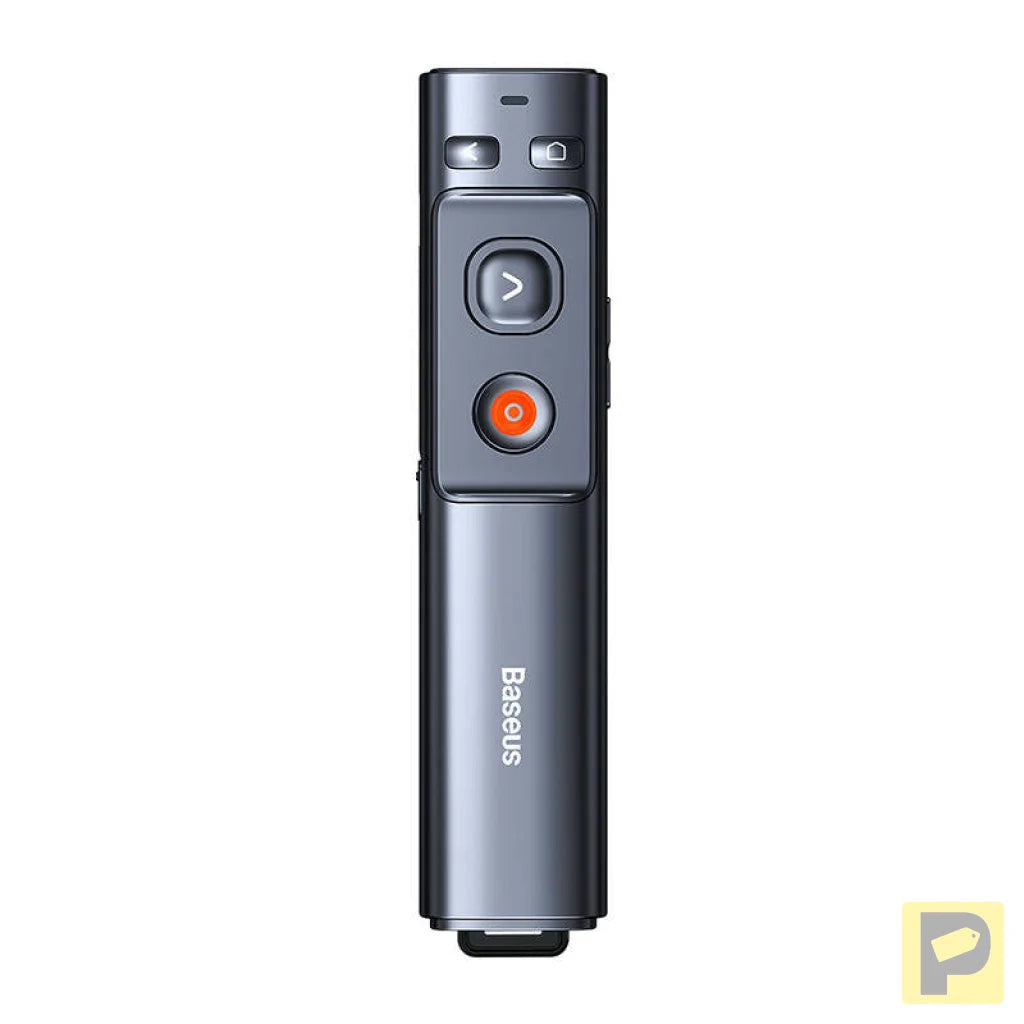 Baseus Orange Dot Multifunctionale remote control for presentation, with a green laser pointer - gray