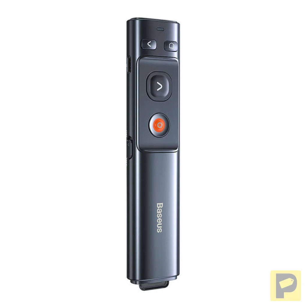 Baseus Orange Dot Multifunctionale remote control for presentation, with a green laser pointer - gray