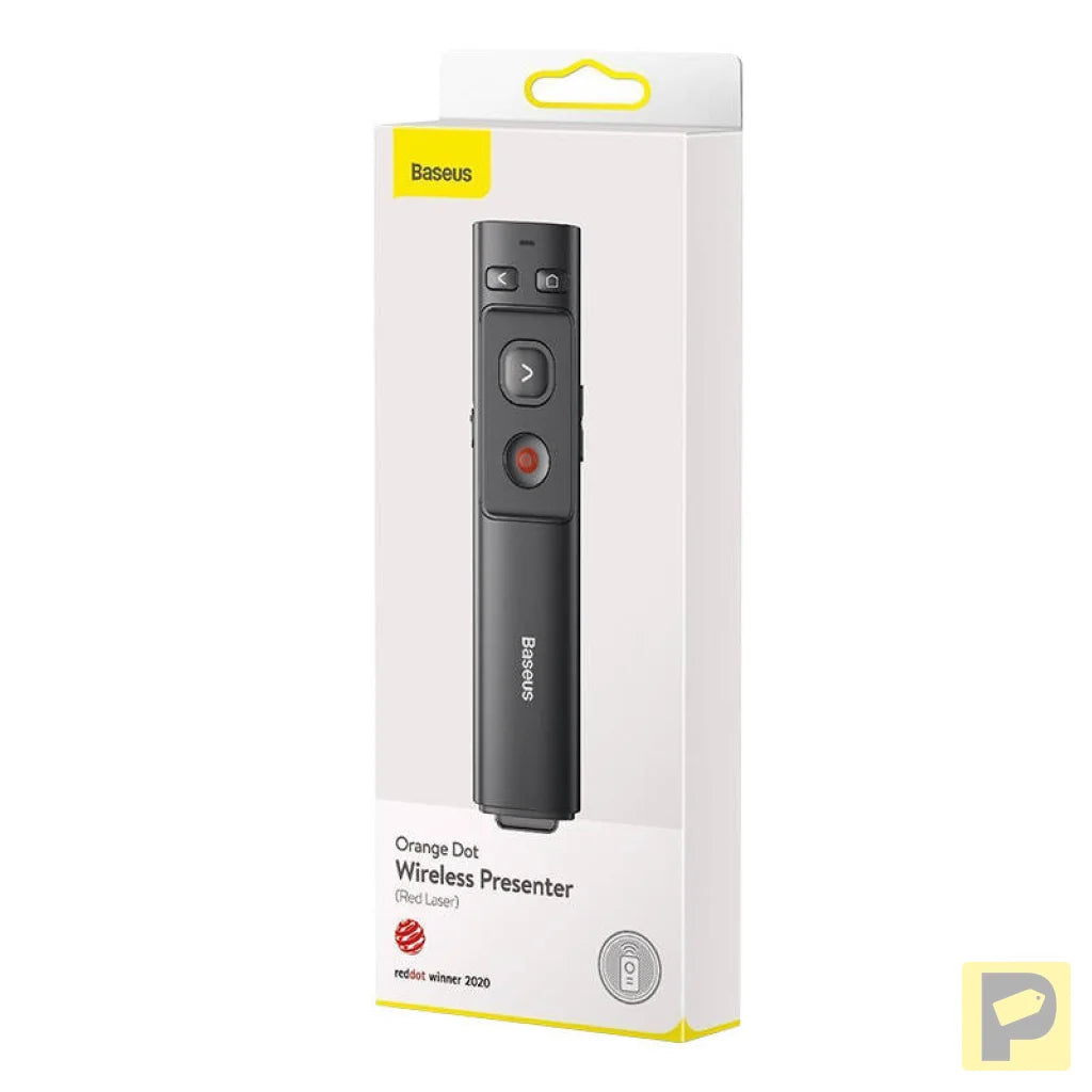 Baseus Orange Dot Multifunctionale remote control for presentation, with a laser pointer - gray