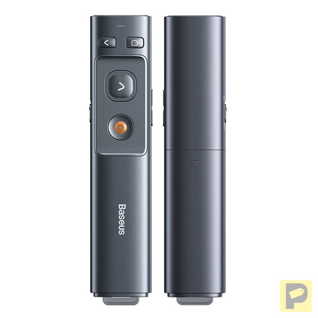Baseus Orange Dot Multifunctionale remote control for presentation, with a laser pointer - gray